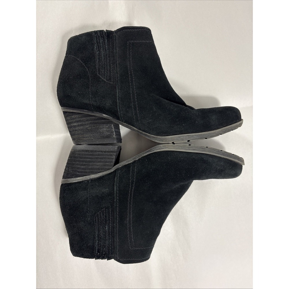 Blondo Valli Waterproof Black Suede Ankle Booties Block Heel Side Zip Size 6.5M - Picture 4 of 8